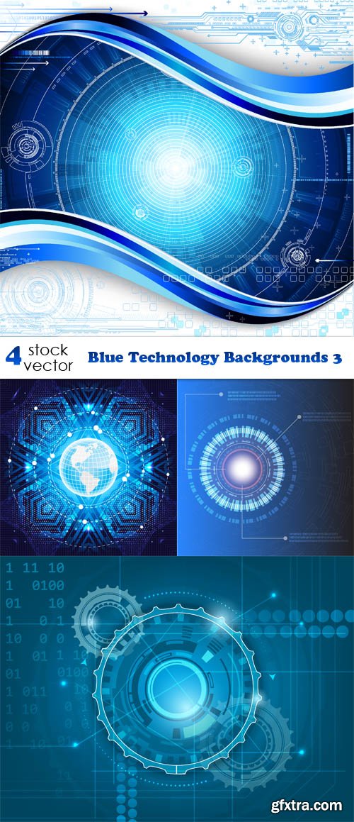 Vectors - Blue Technology Backgrounds 3