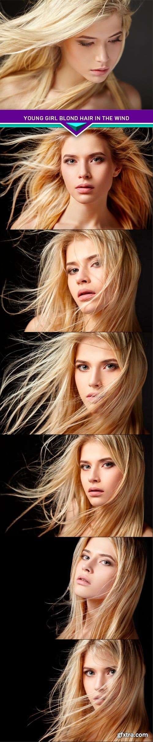Young girl blond hair in the wind 7x JPEG