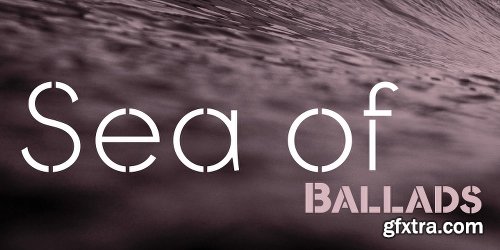 Galeb Stencil Font Family 5 Fonts $125