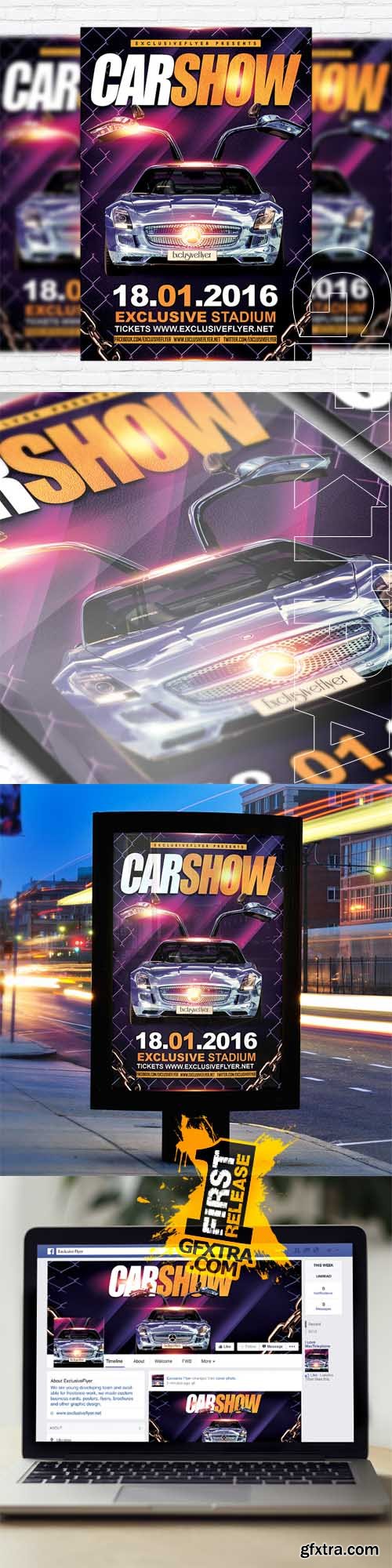 Car Show &ndash; Flyer Template + Facebook Cover
