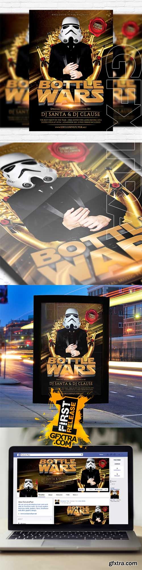 Bottle Wars – Flyer Template + Facebook Cover Bottle Wars – Flyer Template + Facebook Cover