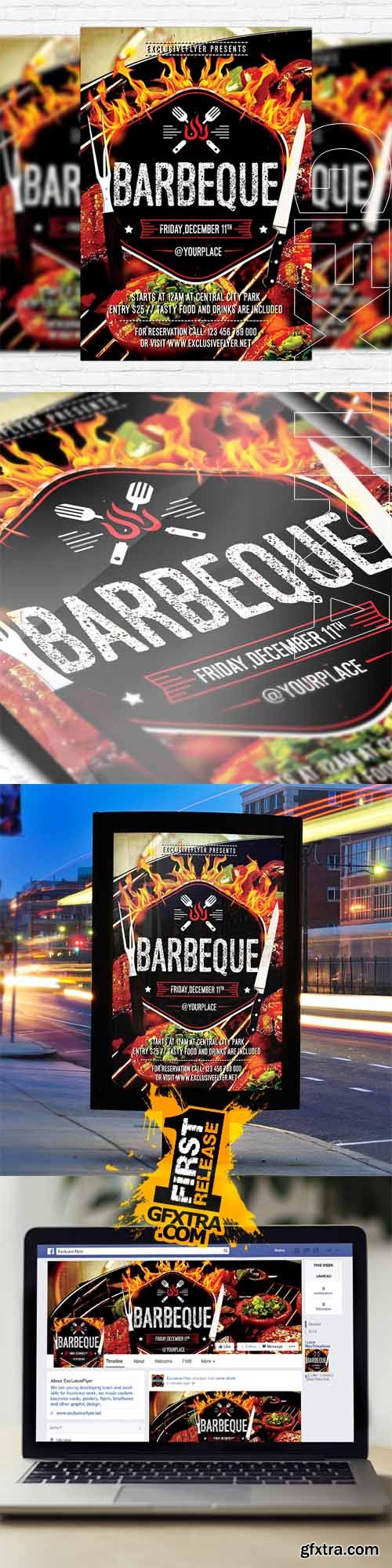 Barbeque Party – Flyer Template + Facebook Cover Barbeque Party – Flyer Template + Facebook Cover