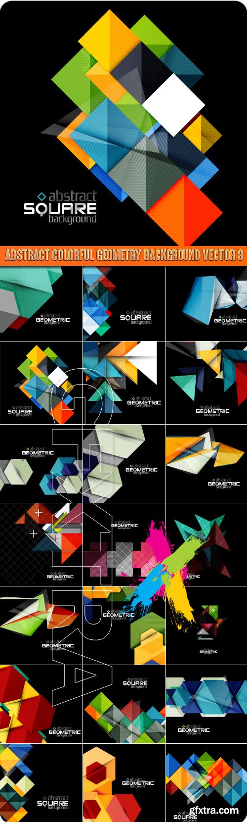 Abstract colorful geometry background vector 8
