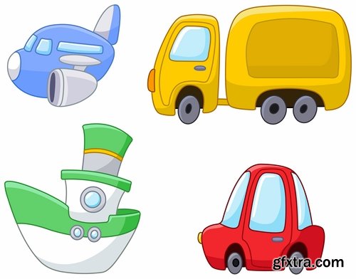 Collection of vector picture children\'s toy 25 EPS