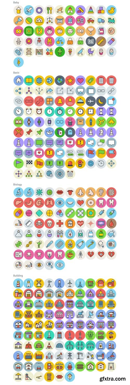 CM 282711 - 2354 Icons in UniGrid Flat Ultimate