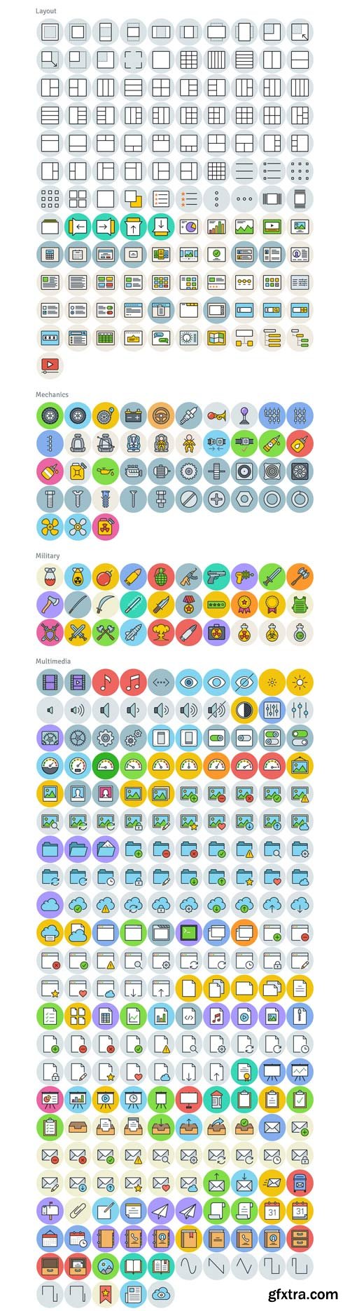 CM 282711 - 2354 Icons in UniGrid Flat Ultimate