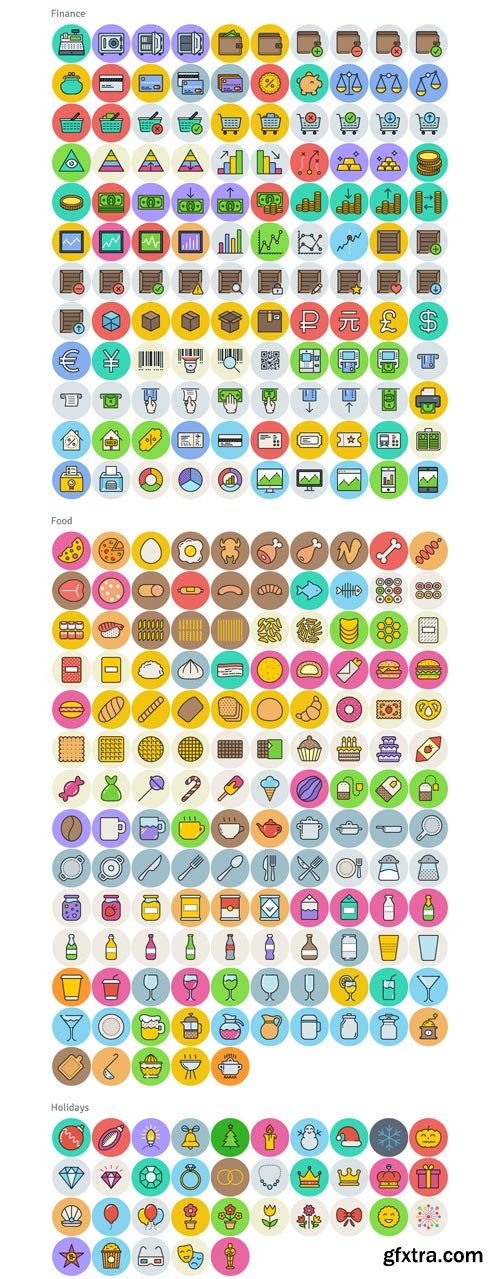 CM 282711 - 2354 Icons in UniGrid Flat Ultimate