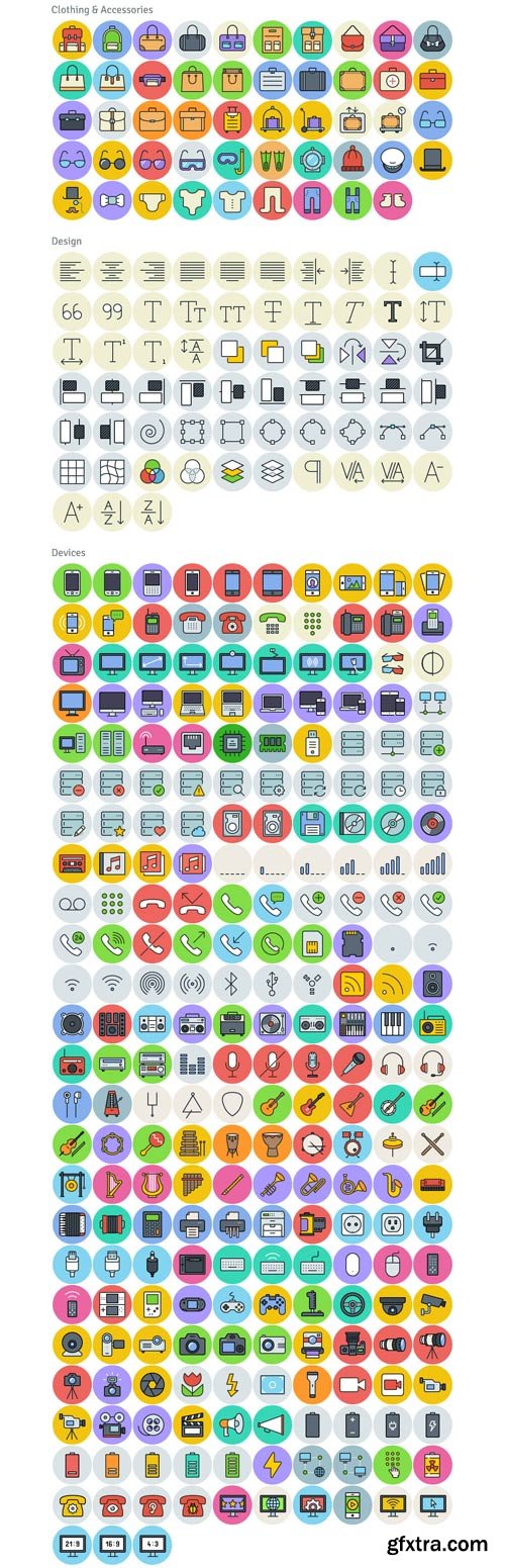 CM 282711 - 2354 Icons in UniGrid Flat Ultimate