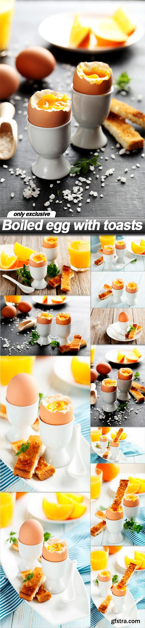 Boiled egg with toasts - 11 UHQ JPEG