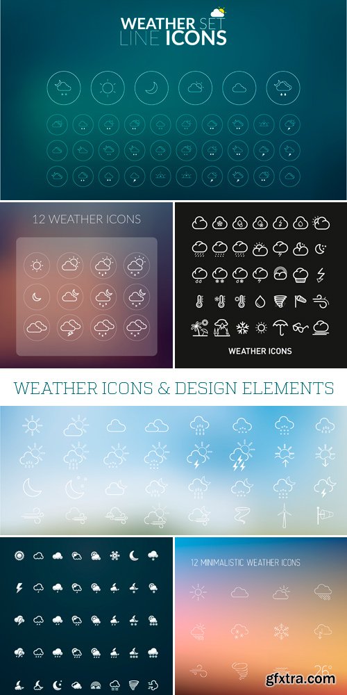 Amazing SS - Weather Icons &amp; Design Elements, 25xEPS