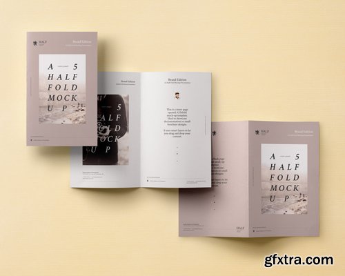 A5 Psd Half Fold Mockup A5 Psd Half Fold Mockup