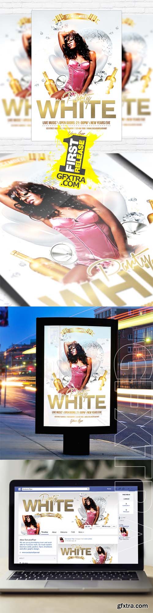 White Party – Flyer Template + Facebook Cover White Party – Flyer Template + Facebook Cover
