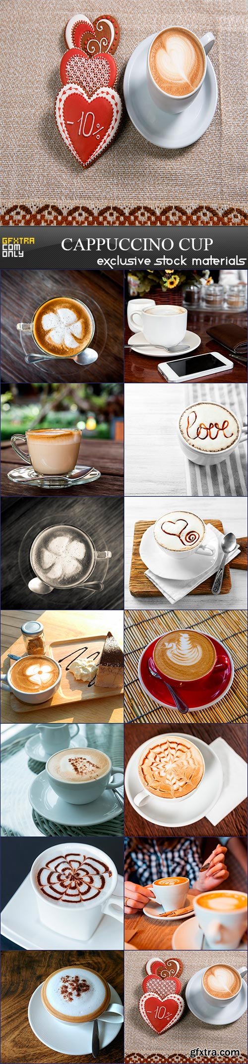Cappuccino cup, 14 x UHQ JPEG