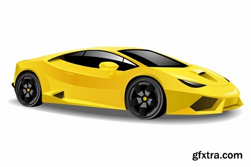 Collection of vector image sports car super car 25 EPS
