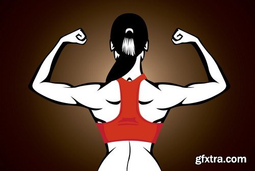 Fitness woman illustration