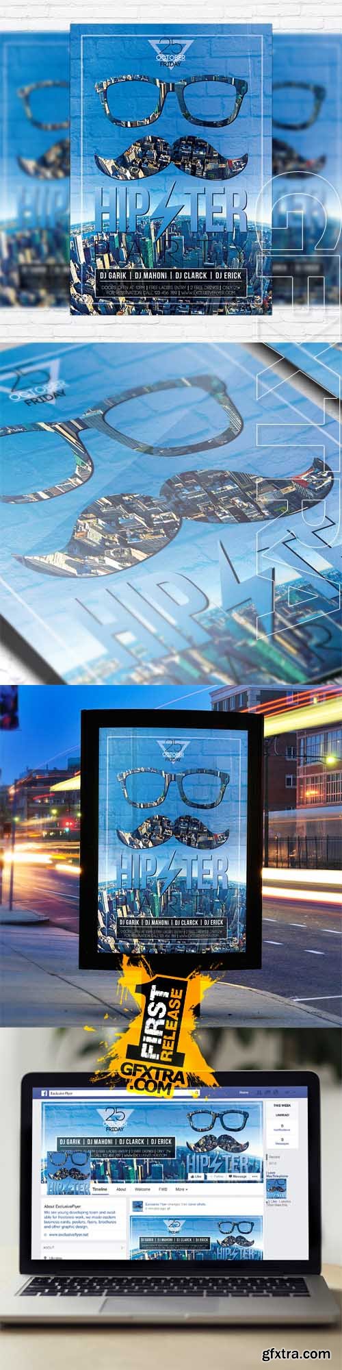 Minimal Hipster – Flyer Template + Facebook Cover Minimal Hipster – Flyer Template + Facebook Cover