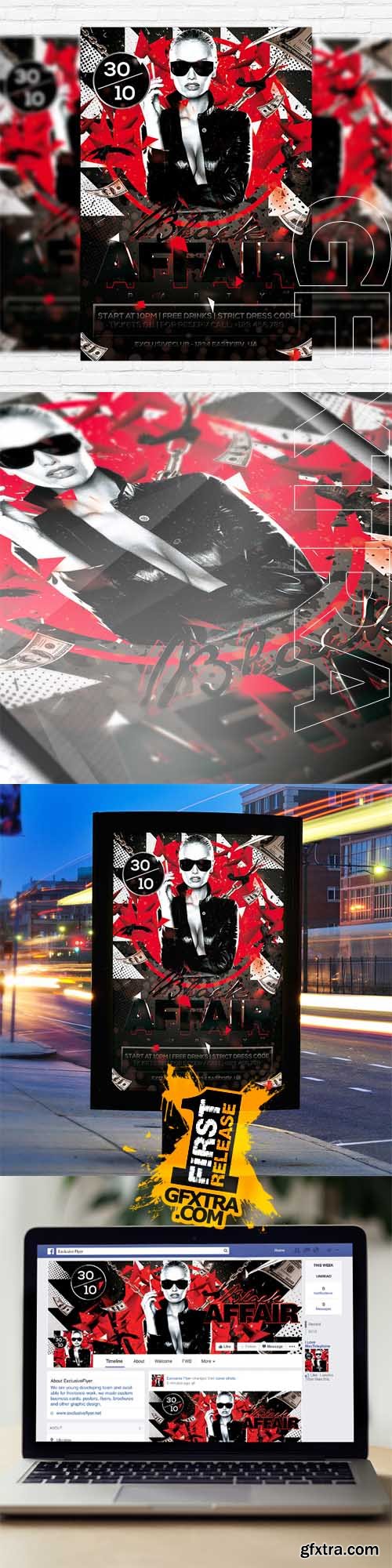 Black Affair – Flyer Template + Facebook Cover Black Affair – Flyer Template + Facebook Cover