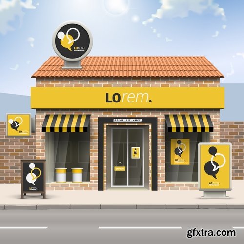 Collection of vector image advertising billboard ad store showcase 25 EPS Collection of vector image advertising billboard ad store showcase 25 EPS