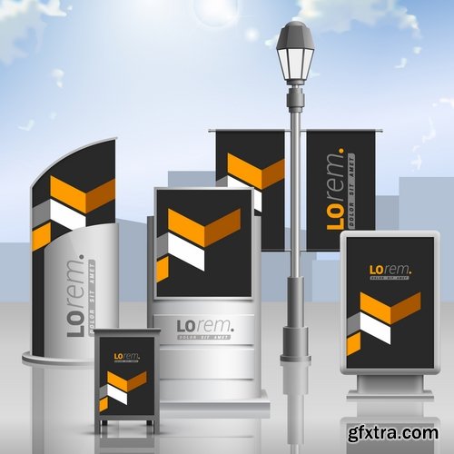 Collection of vector image advertising billboard ad store showcase 25 EPS Collection of vector image advertising billboard ad store showcase 25 EPS