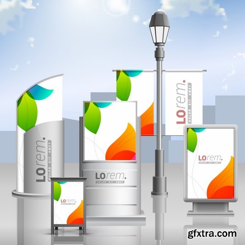 Collection of vector image advertising billboard ad store showcase 25 EPS Collection of vector image advertising billboard ad store showcase 25 EPS