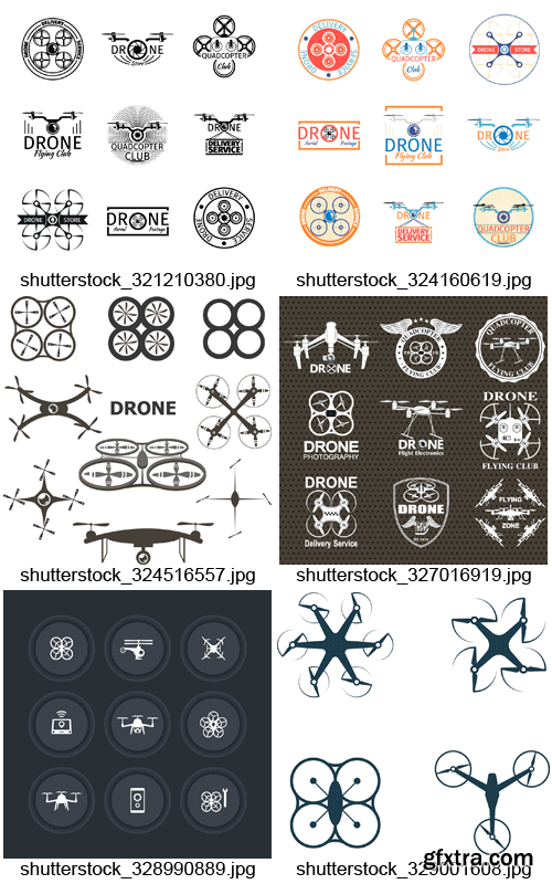 Amazing SS - Drone & Quadrocopters, 25xEPS