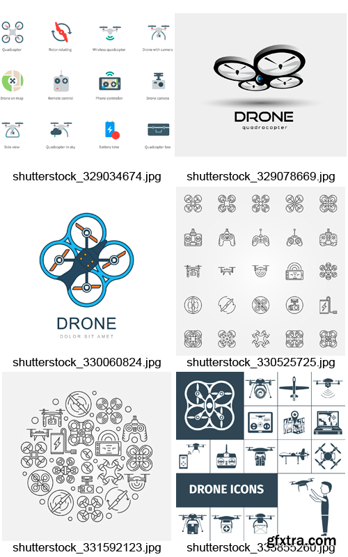 Amazing SS - Drone & Quadrocopters, 25xEPS