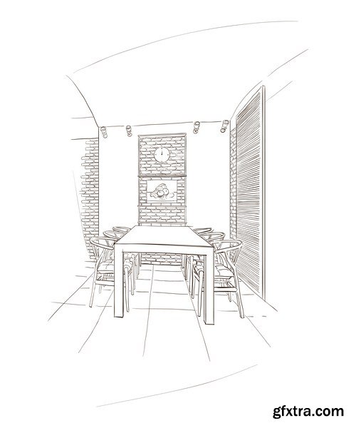 sketch of interior 10 X EPS