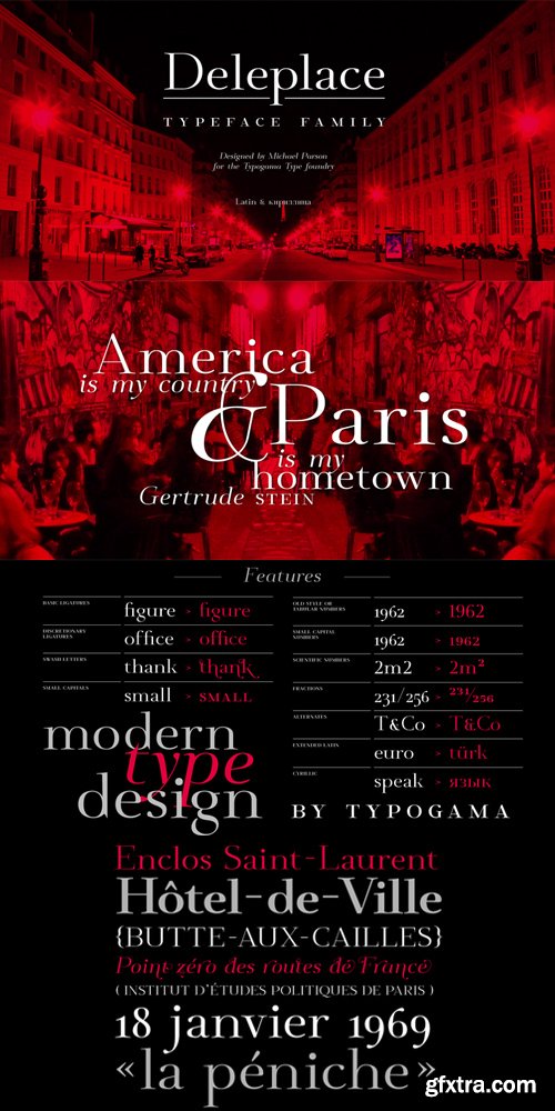 Deleplace Font Family $69