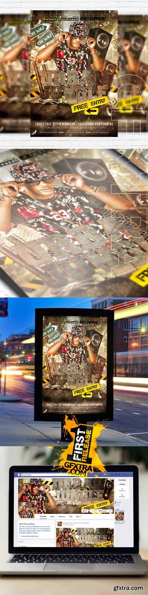 Urban Jungle &ndash; Flyer Template + Facebook Cover