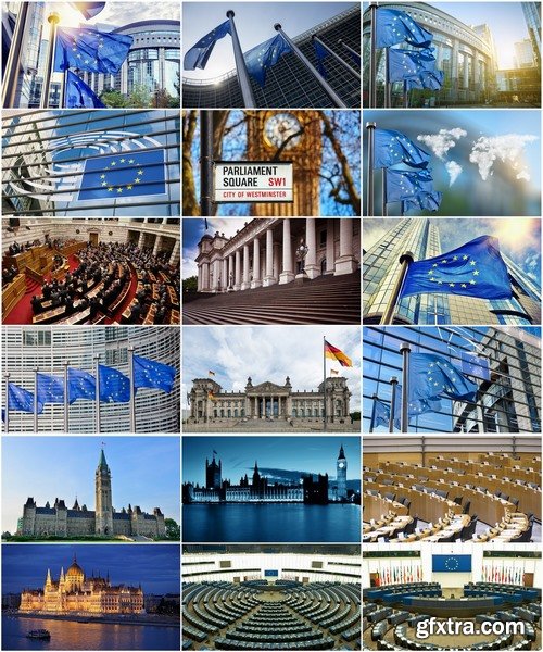 Collection of the European Union flag head office 2-25 HQ Jpeg