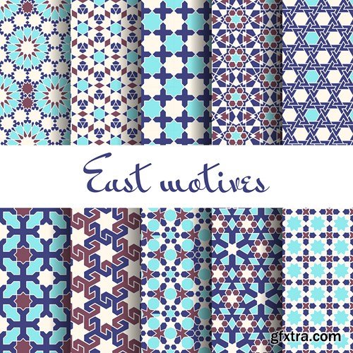 Islamic & Arabic Beautiful Patterns 10xEPS
