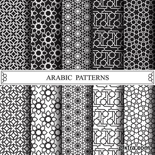 Islamic & Arabic Beautiful Patterns 10xEPS