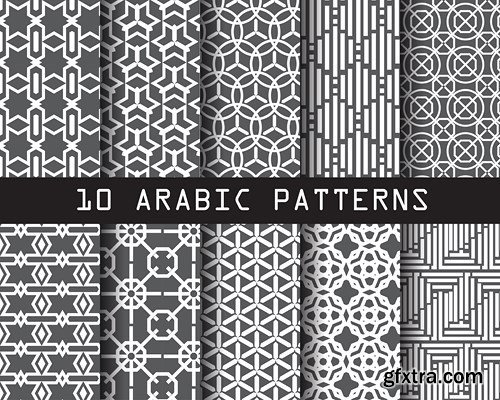 Islamic & Arabic Beautiful Patterns 10xEPS
