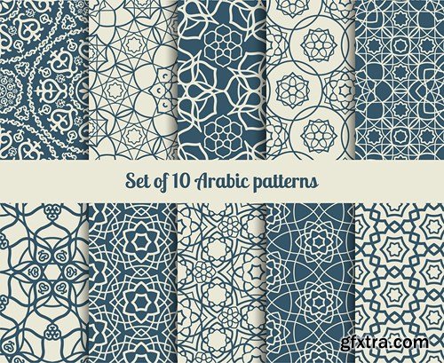 Islamic & Arabic Beautiful Patterns 10xEPS