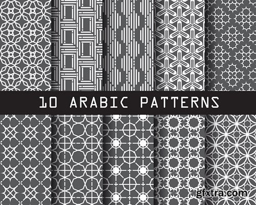 Islamic & Arabic Beautiful Patterns 10xEPS