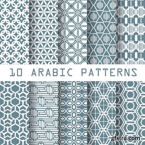 Islamic & Arabic Beautiful Patterns 10xEPS