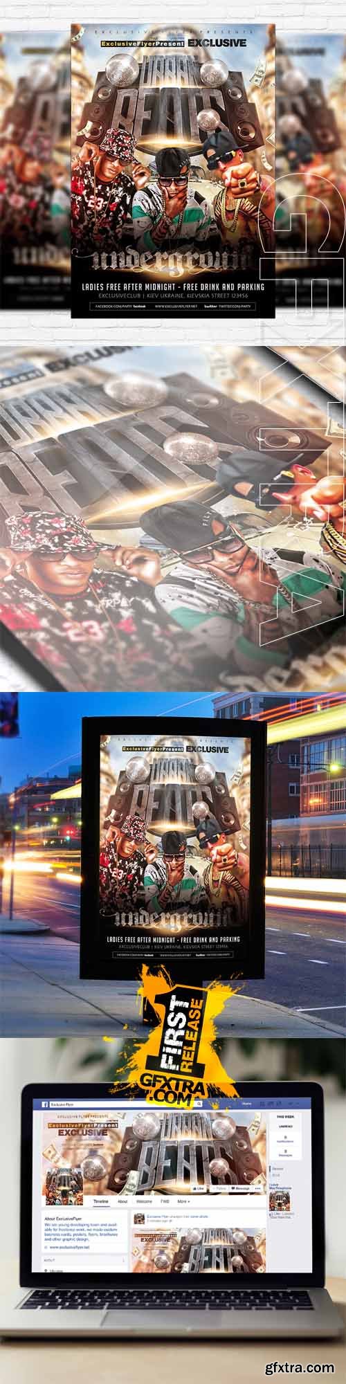 Urban Beats – Flyer Template + Facebook Cover Urban Beats – Flyer Template + Facebook Cover