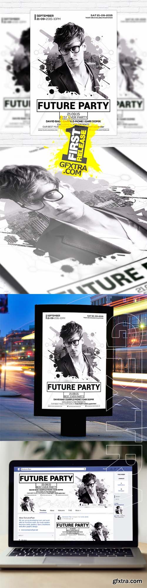 Future Party – Flyer Template + Facebook Cover Future Party – Flyer Template + Facebook Cover