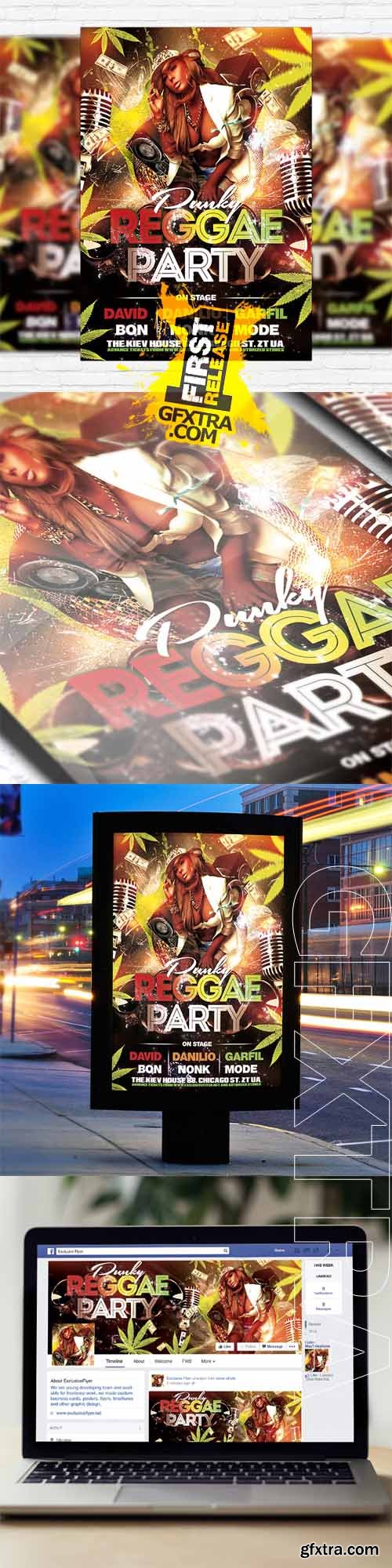 Reggae Party – Flyer Template + Facebook Cover Reggae Party – Flyer Template + Facebook Cover