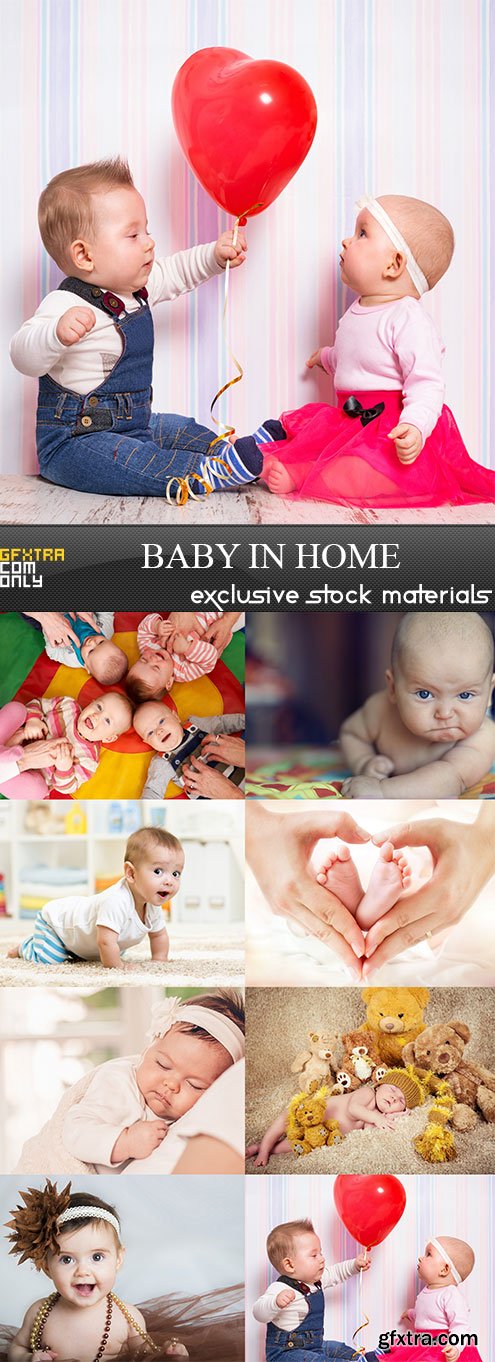 Baby in home, 8 x UHQ JPEG