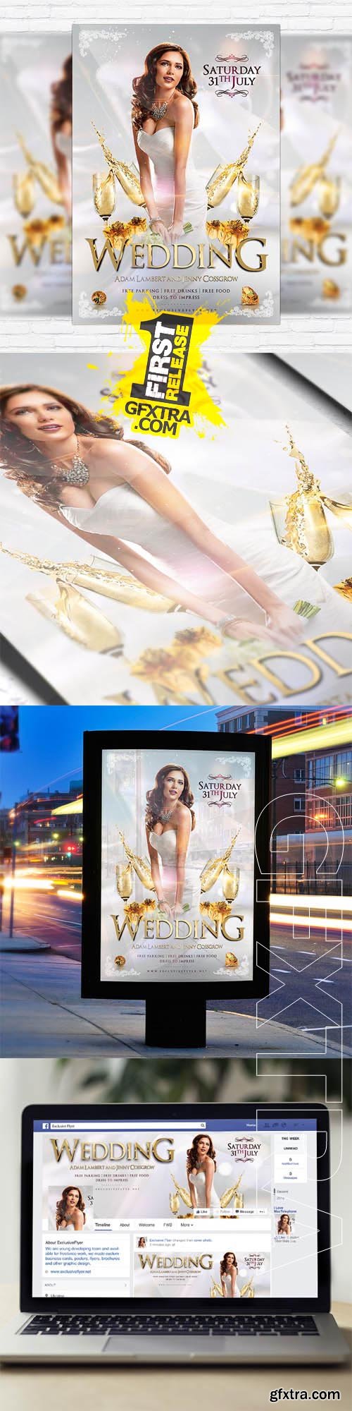 Wedding – Flyer Template + Facebook Cover Wedding – Flyer Template + Facebook Cover