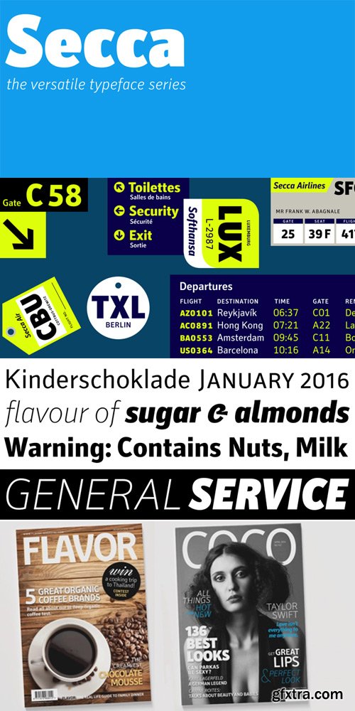 Secca Font Family $1272 Secca Font Family $1272