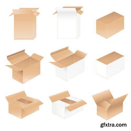 Cardboard Boxes 11x EPS