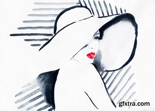 watercolor beautiful woman face 13x JPEG watercolor beautiful woman face 13x JPEG