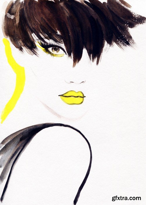 watercolor beautiful woman face 13x JPEG watercolor beautiful woman face 13x JPEG