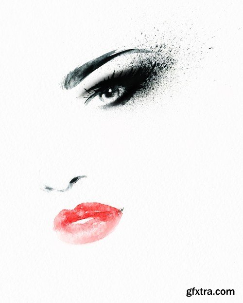 watercolor beautiful woman face 13x JPEG watercolor beautiful woman face 13x JPEG