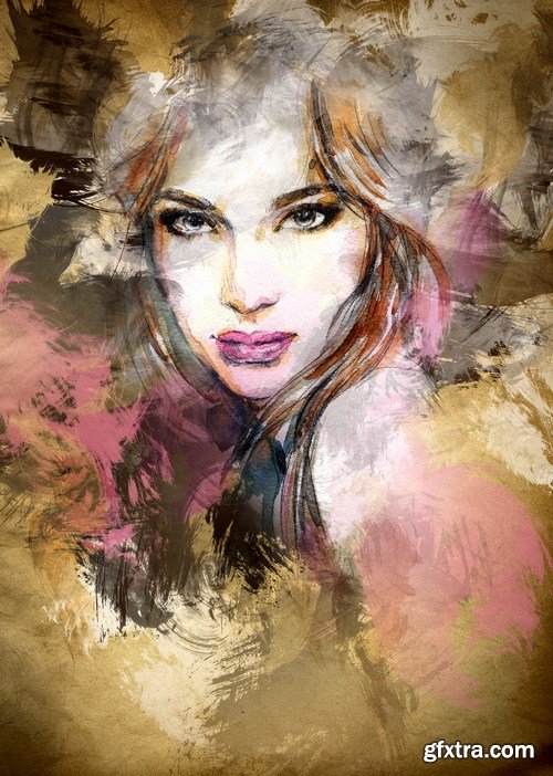 watercolor beautiful woman face 13x JPEG watercolor beautiful woman face 13x JPEG