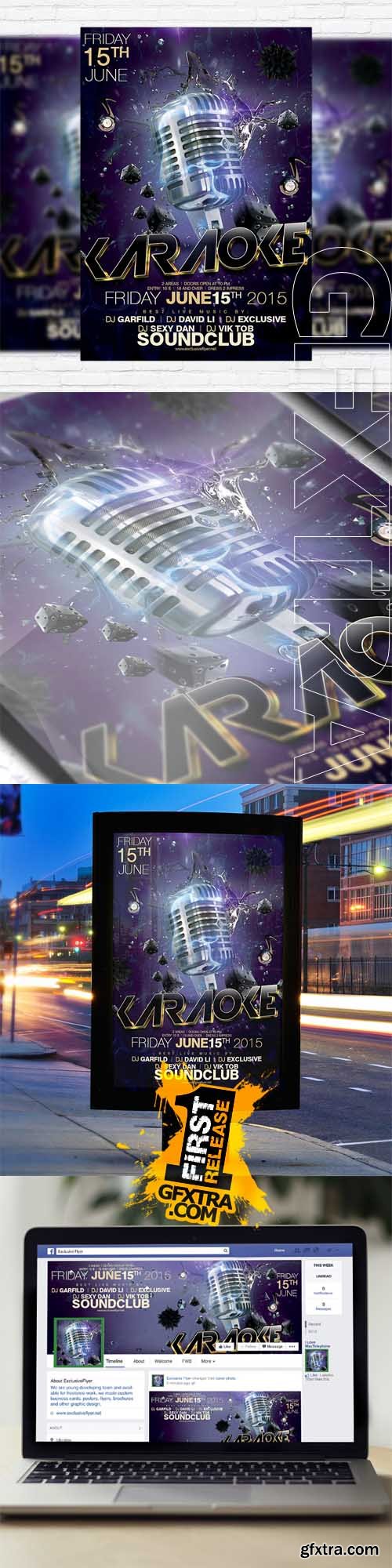 Karaoke - Flyer Template + Facebook Cover Karaoke - Flyer Template + Facebook Cover