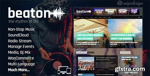ThemeForest - Beaton v1.4 - Music, Radio & Events WordPress Theme - 11581259
