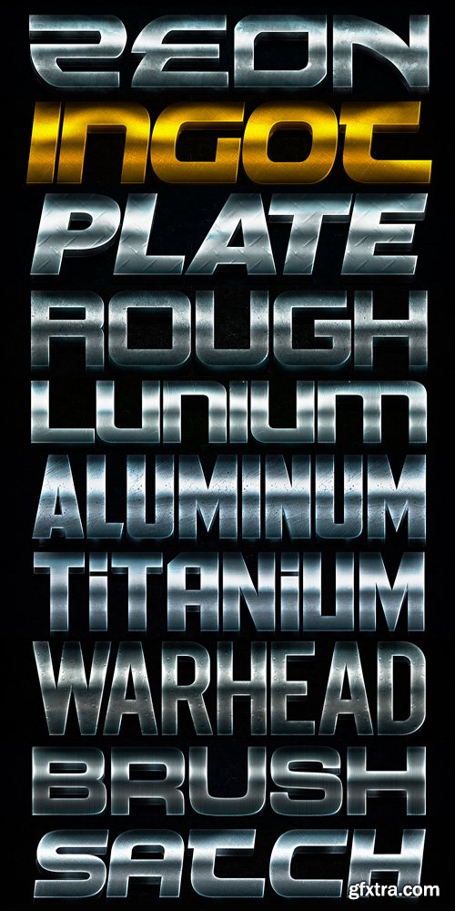 CM 6819 - 3D Metal Photoshop Text Styles